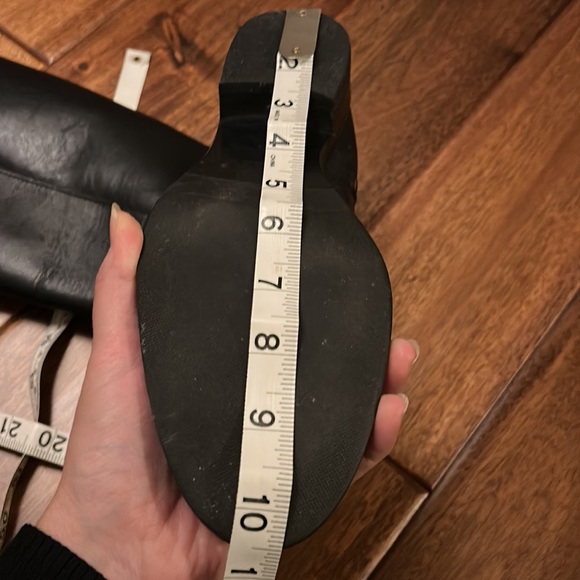 J. Crew black leather tall boots with zipper, size 6.5 - Picture 5 of 13